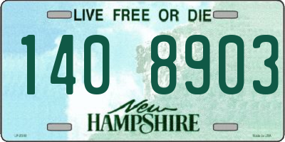 NH license plate 1408903