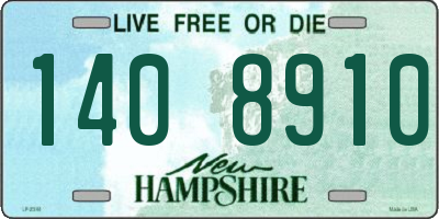 NH license plate 1408910
