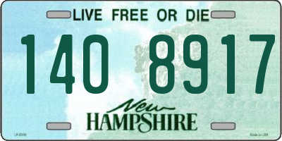 NH license plate 1408917