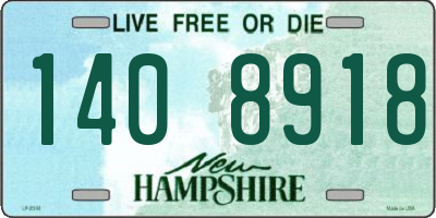 NH license plate 1408918