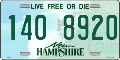 NH license plate 1408920