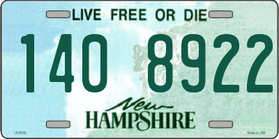 NH license plate 1408922