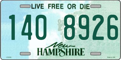 NH license plate 1408926