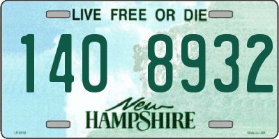 NH license plate 1408932