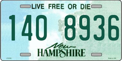 NH license plate 1408936