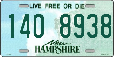 NH license plate 1408938