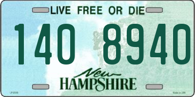 NH license plate 1408940