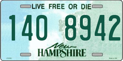 NH license plate 1408942