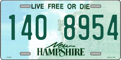 NH license plate 1408954