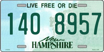 NH license plate 1408957