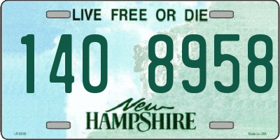 NH license plate 1408958