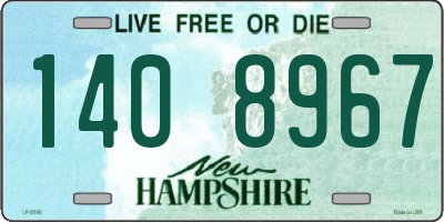 NH license plate 1408967