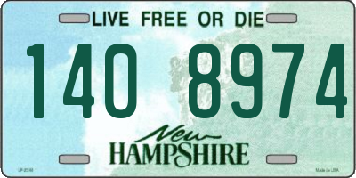 NH license plate 1408974