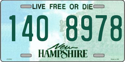 NH license plate 1408978