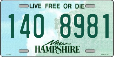 NH license plate 1408981