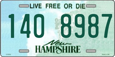 NH license plate 1408987