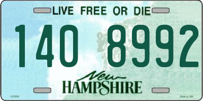 NH license plate 1408992