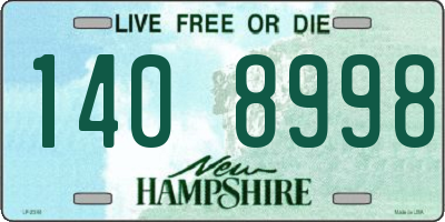 NH license plate 1408998