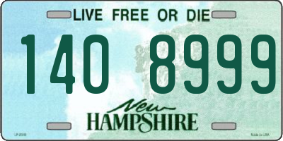 NH license plate 1408999