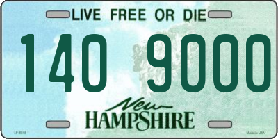 NH license plate 1409000