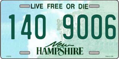 NH license plate 1409006