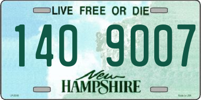 NH license plate 1409007