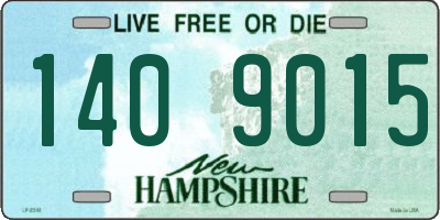 NH license plate 1409015