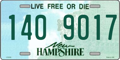 NH license plate 1409017