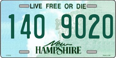NH license plate 1409020