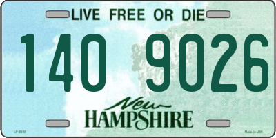 NH license plate 1409026