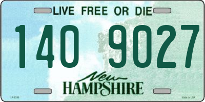 NH license plate 1409027