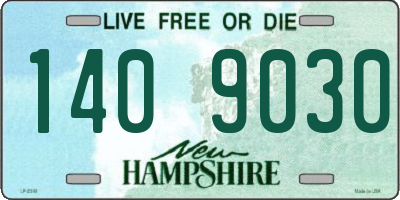 NH license plate 1409030