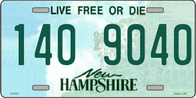 NH license plate 1409040