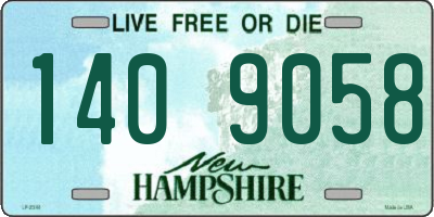 NH license plate 1409058