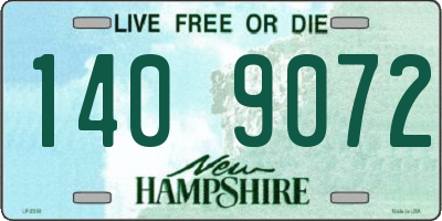 NH license plate 1409072
