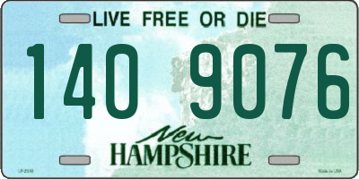 NH license plate 1409076