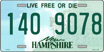 NH license plate 1409078