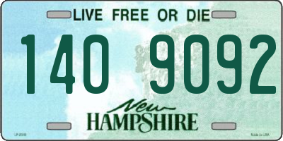 NH license plate 1409092