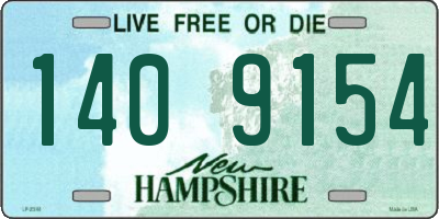 NH license plate 1409154