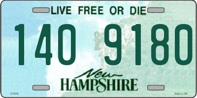 NH license plate 1409180