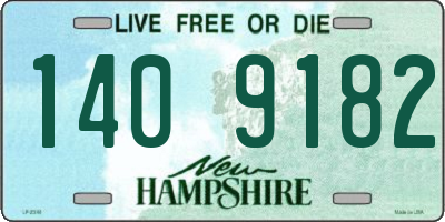 NH license plate 1409182