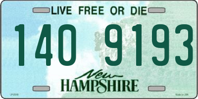 NH license plate 1409193