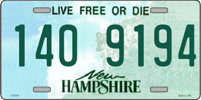 NH license plate 1409194