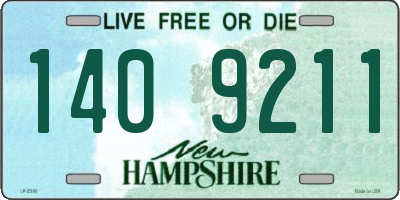NH license plate 1409211
