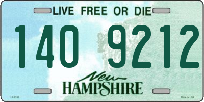 NH license plate 1409212