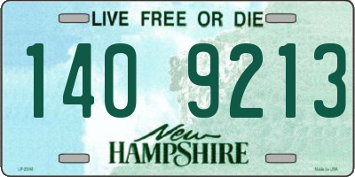 NH license plate 1409213
