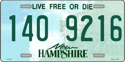NH license plate 1409216