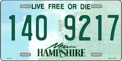 NH license plate 1409217