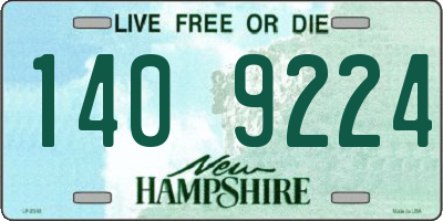 NH license plate 1409224