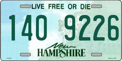 NH license plate 1409226